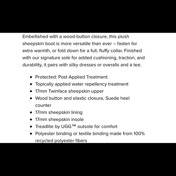 UGG pink boots with fur insole and wooden button size 7 - Picture 16 of 16